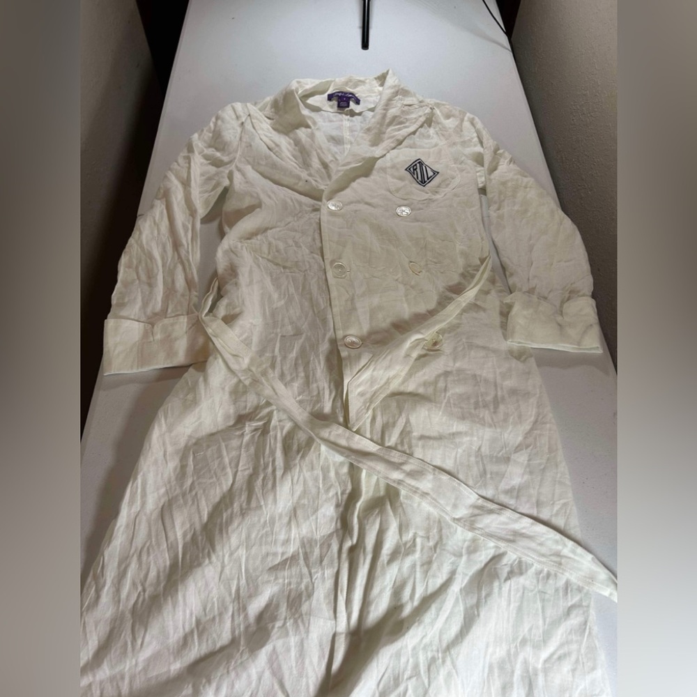 Ralph Lauren Purple Label Cream Trench Coat - Picture 5 of 12